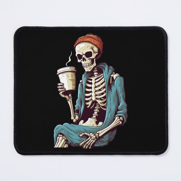 Item preview, Hipster Skeleton with Coffee: Quirky and Cool Artwork designed and sold by QualityQuest.