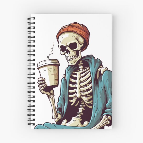 Item preview, Hipster Skeleton with Coffee: Quirky and Cool Artwork designed and sold by QualityQuest.