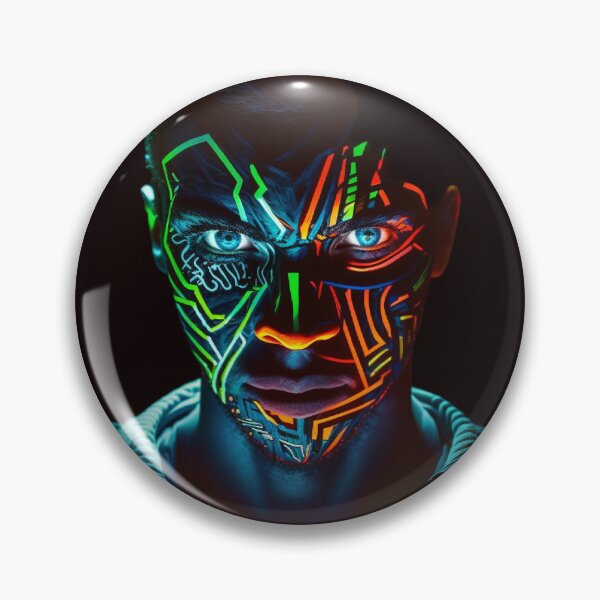 Item preview, Neon-infused portrait of a person designed and sold by iDezine GD.
