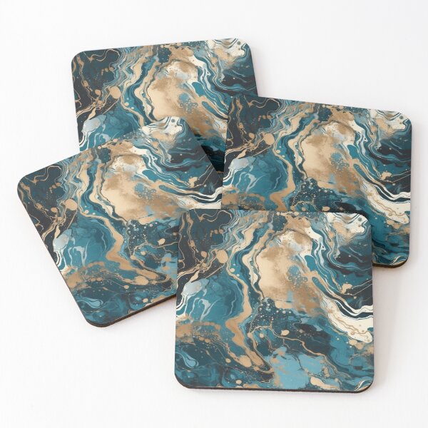 Item preview, Blue And Black Marble Pattern  designed and sold by PixaBella.