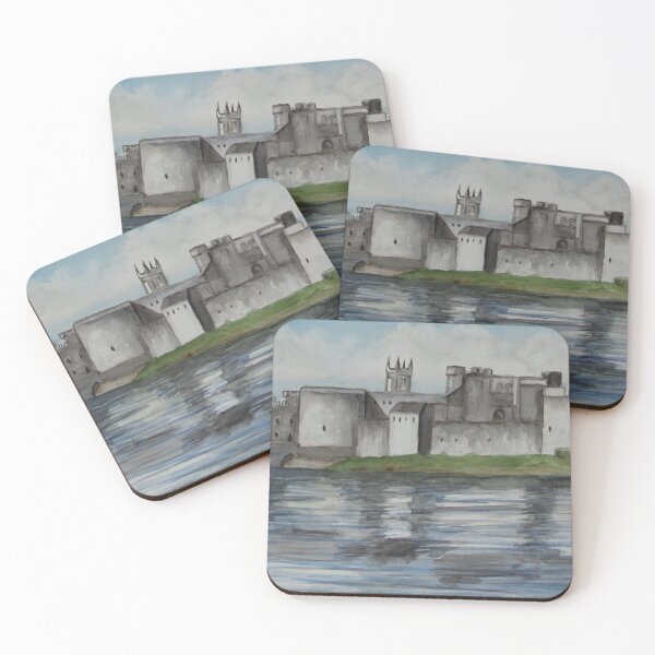 Item preview,  King Johns Castle, Limerick City, Ireland. Watercolor on 30x40cm watercolor paper. designed and sold by crowleyronan123.