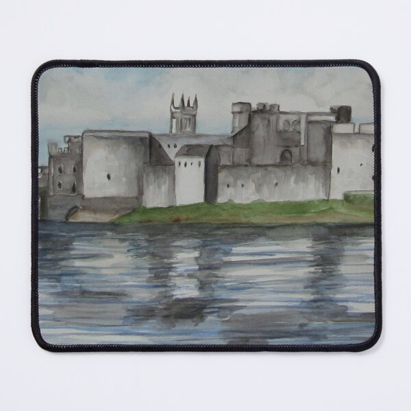 Item preview, King Johns Castle, Limerick City, Ireland. Watercolor on 30x40cm watercolor paper. designed and sold by crowleyronan123.
