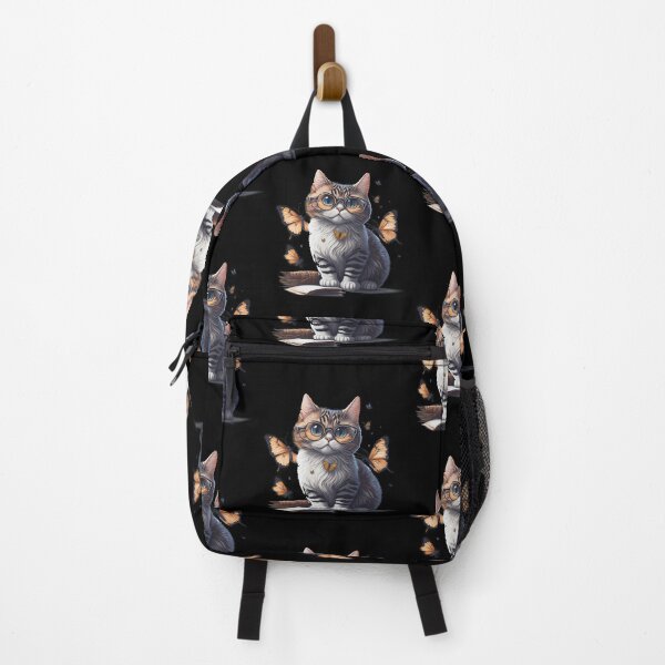 Artikelvorschau, Stilvolle Katze: Verspielte Katze mit Brille und Blumenakzenten in einer gemütlichen Illustration entworfen und verkauft von hudaG.