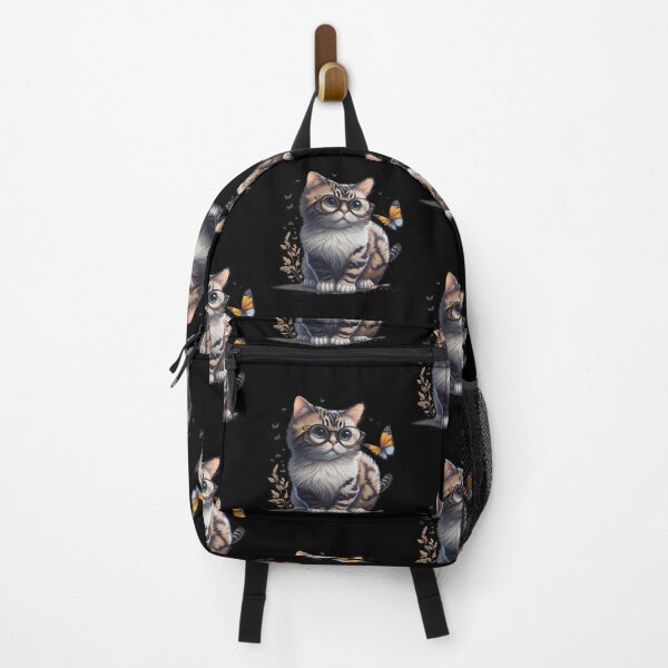 Artikelvorschau, Modischer pelziger Freund: Katze mit Brille und trendigem Stil in einem warmen und verspielten Design entworfen und verkauft von hudaG.