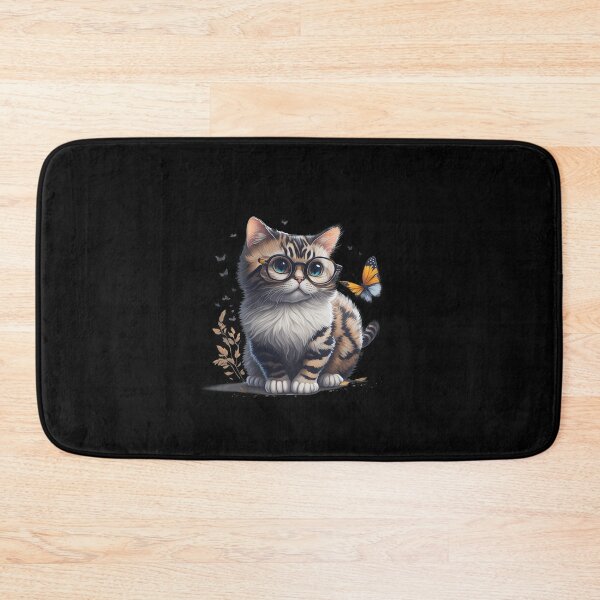 Artikelvorschau, Modischer pelziger Freund: Katze mit Brille und trendigem Stil in einem warmen und verspielten Design entworfen und verkauft von hudaG.