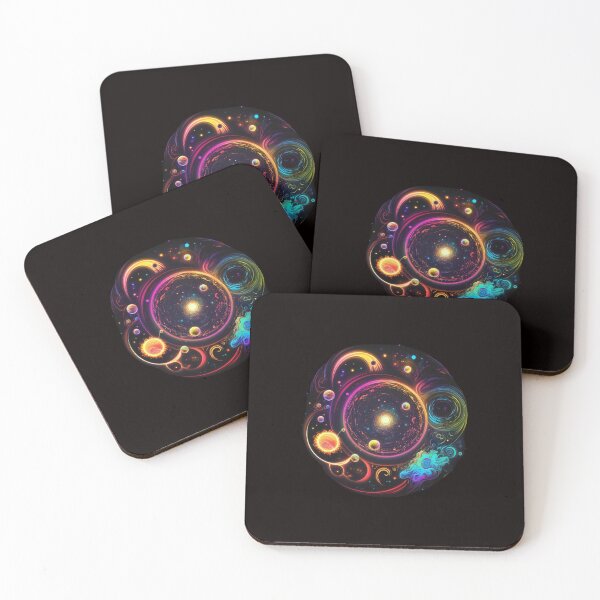 Item preview, Neon-inspired design of a colorful abstract galaxy designed and sold by iDezine GD.