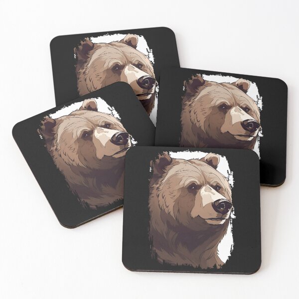 Artikelvorschau, Alpha Animal Fierce Grizzly Bear - Anime Shirt entworfen und verkauft von KAIGAME Art.