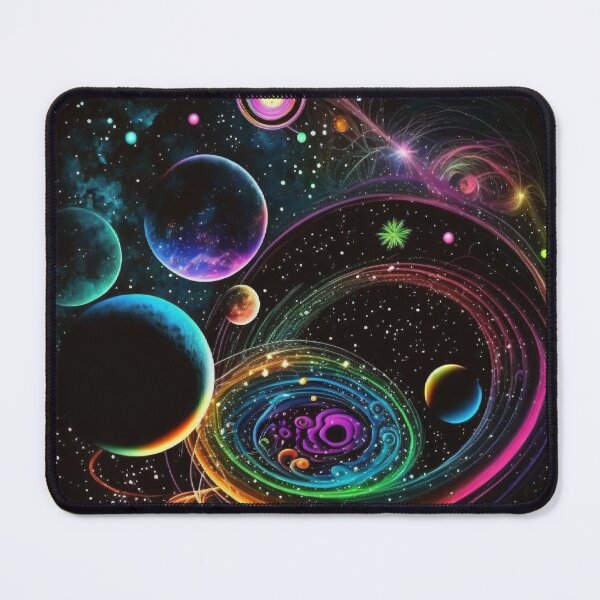 Item preview, Neon-inspired design of a colorful abstract galaxy designed and sold by iDezine GD.