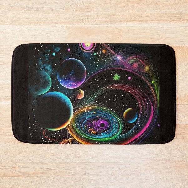 Item preview, Neon-inspired design of a colorful abstract galaxy designed and sold by iDezine GD.