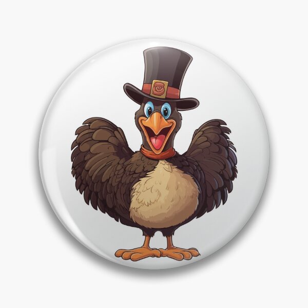 Item preview, Smiling Turkey in a Tall Hat: Cheerful and Playful Illustration designed and sold by QualityQuest.
