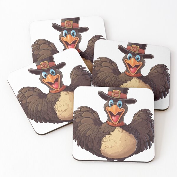 Item preview, Smiling Turkey in a Tall Hat: Cheerful and Playful Illustration designed and sold by QualityQuest.
