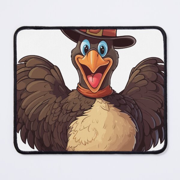 Item preview, Smiling Turkey in a Tall Hat: Cheerful and Playful Illustration designed and sold by QualityQuest.