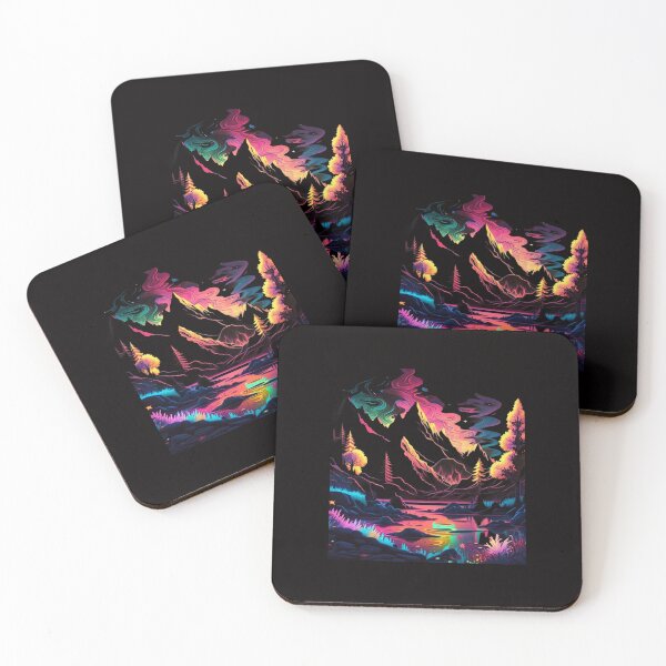 Item preview, Neon-inspired design of a abstract landscape designed and sold by iDezine GD.