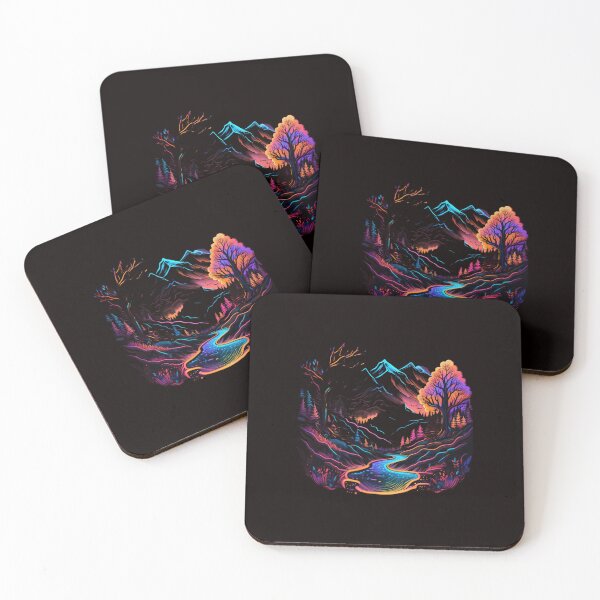 Item preview, Neon-inspired design of a abstract landscape designed and sold by iDezine GD.