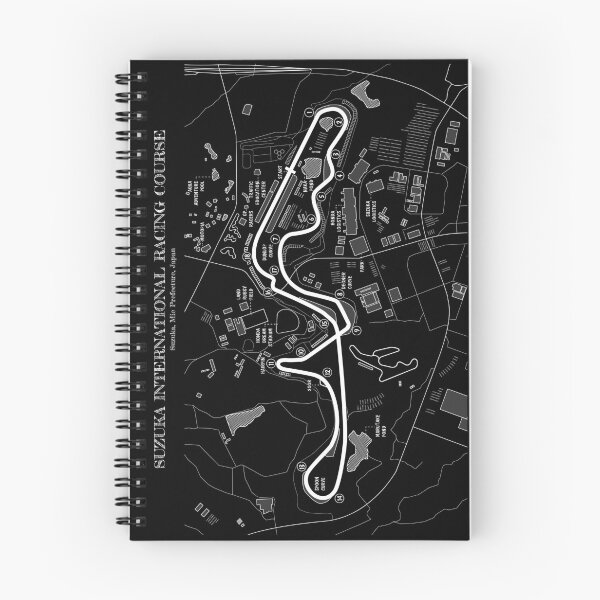 Item preview, Suzuka International Racing Course (White Stencil - No Background) designed and sold by BGALAXY.