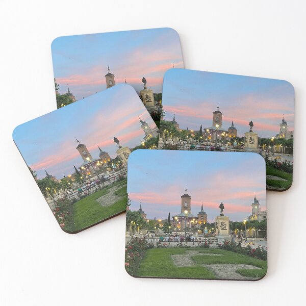 Item preview, Plaza Cervantes in Alcala de Henares at sunset designed and sold by Ponted.
