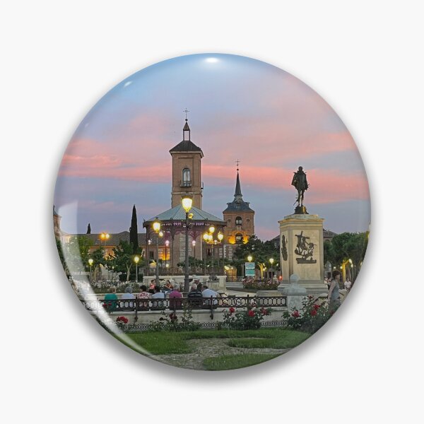 Item preview, Plaza Cervantes in Alcala de Henares at sunset designed and sold by Ponted.