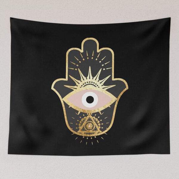 Item preview, hamsa hand in blush gold foil designed and sold by sofiahawk.