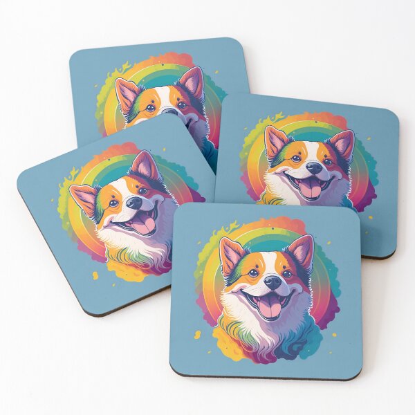 Item preview, Cute Corgi Dog Colorfull Rainbow designed and sold by K-Art-Design.