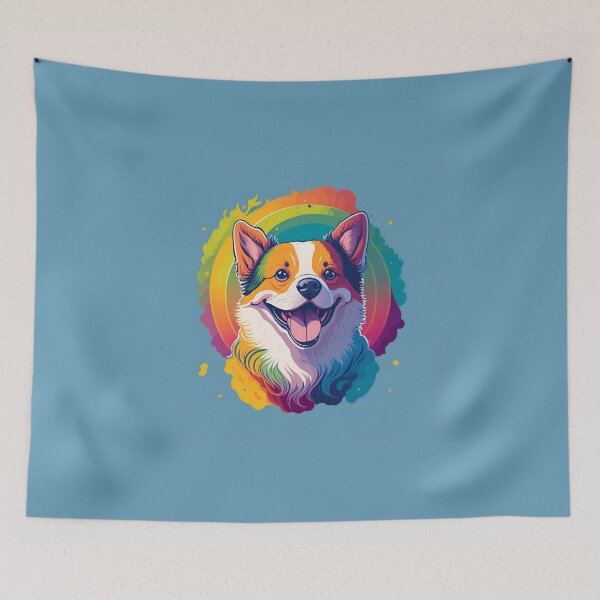 Item preview, Cute Corgi Dog Colorfull Rainbow designed and sold by K-Art-Design.