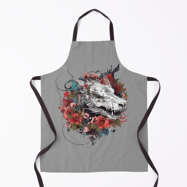 Item preview, Floral Illustration - Trash Polka Inspired - Japanese Dragon designed and sold by brindled.