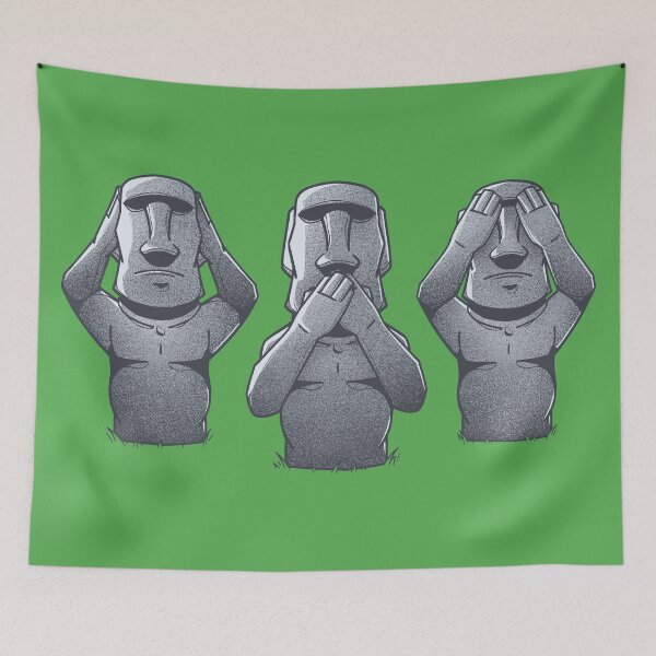 Item preview, 3 Wise Moais designed and sold by Getsousa.