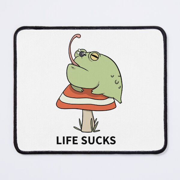 Item preview, Life sucks - fly eating Lazy Frog - cute, simple & irresistible Frog doodle T-shirts designed and sold by Barha.