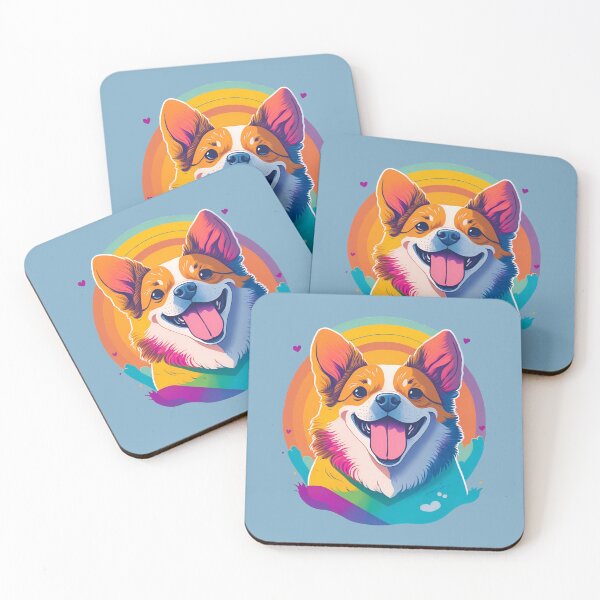 Item preview, Cute Corgi Dog Colorfull Rainbow designed and sold by K-Art-Design.