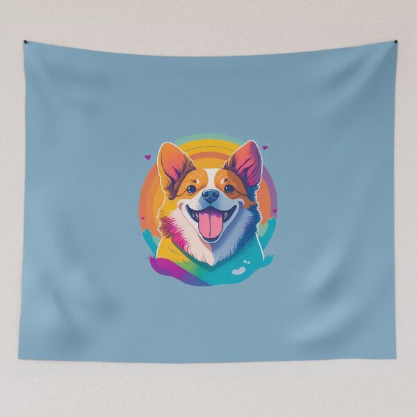 Item preview, Cute Corgi Dog Colorfull Rainbow designed and sold by K-Art-Design.