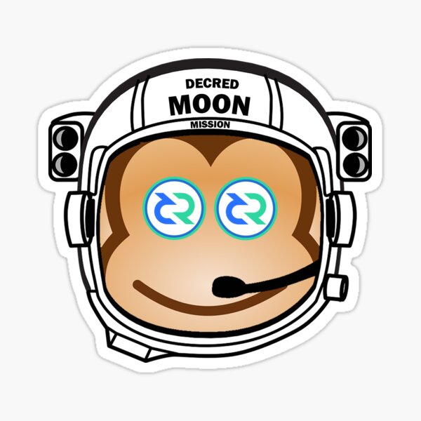 Decred to the MOON! Sticker