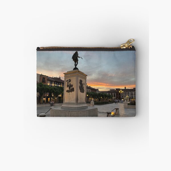 Item preview, Plaza Cervantes de Alcala de Henares statue at sunset designed and sold by Ponted.