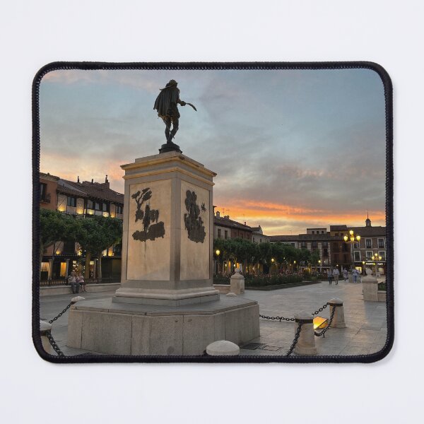 Item preview, Plaza Cervantes de Alcala de Henares statue at sunset designed and sold by Ponted.