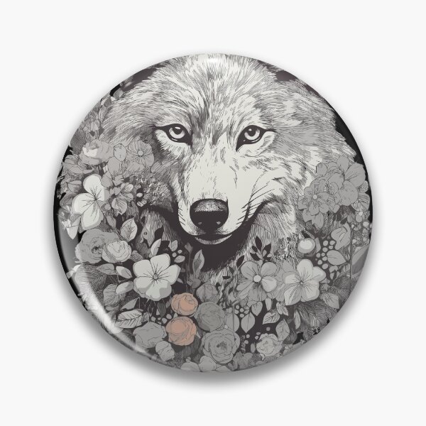 Item preview, Floral Illustration - Trash Polka Inspired - Grey Wolf designed and sold by brindled.