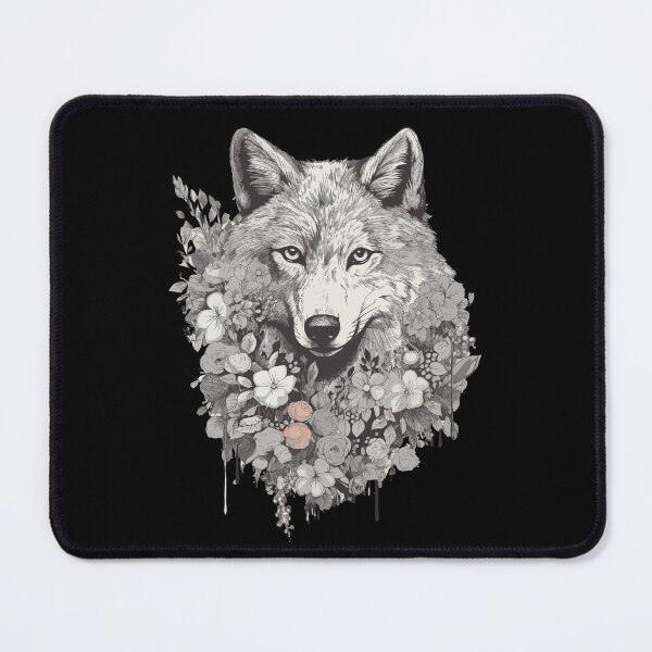 Item preview, Floral Illustration - Trash Polka Inspired - Grey Wolf designed and sold by brindled.