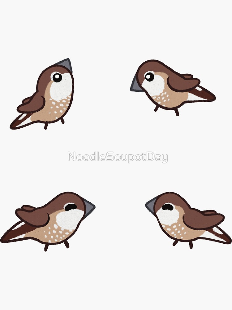Indian silverbill Finch Sticker