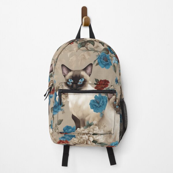 Item preview, Siamese and Blue Flowers designed and sold by pinkal.