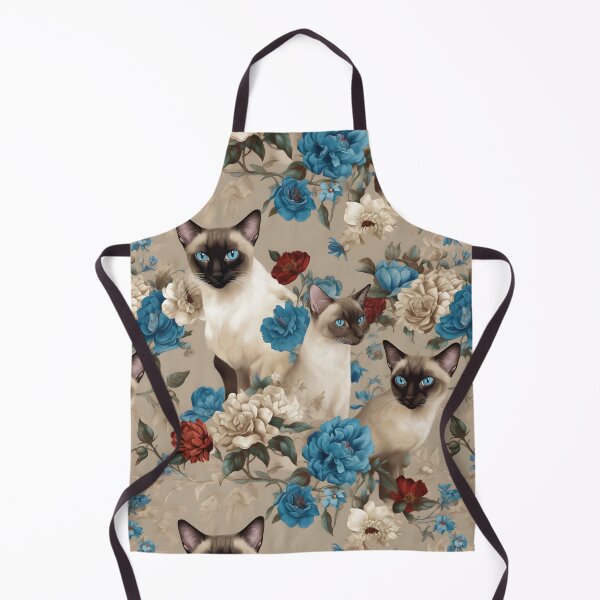 Item preview, Siamese and Blue Flowers designed and sold by pinkal.