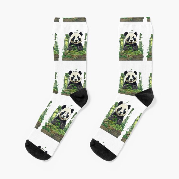 Panda-Paradies, wo Bambus auf Ruhe trifft Socken