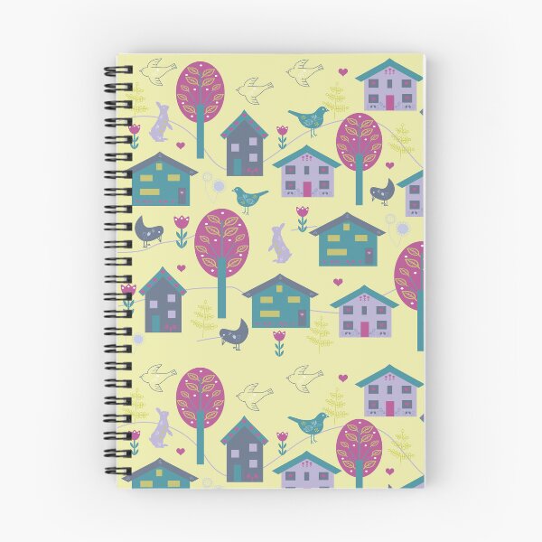 Item preview, Folk Village with Birds and Rabbits designed and sold by PegasusDesigns.