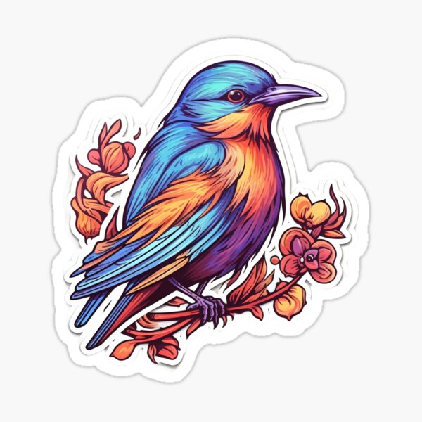 Colorful Bird Stickers: Vibrant and Eye-Catching Decorations for