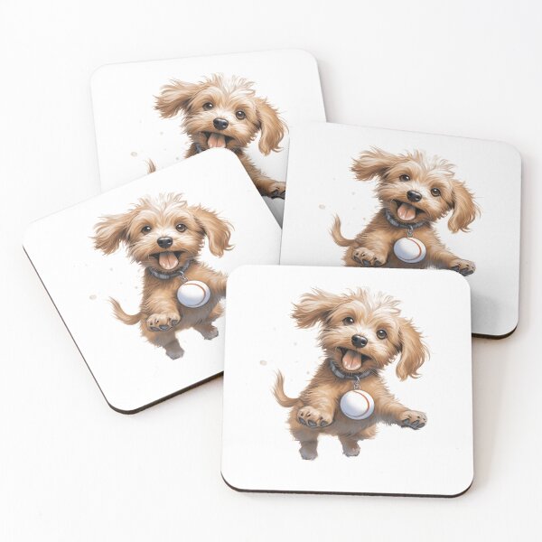 Item preview, Yorkie Poo Playing Ball designed and sold by ShizenDesigns.