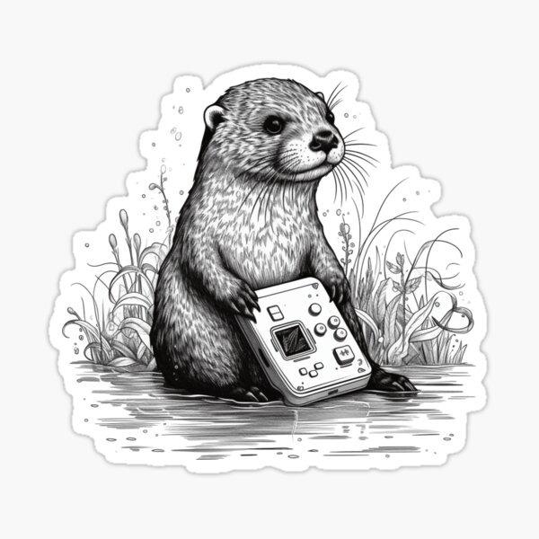 Item preview, Retro Otter designed and sold by RemoteRee.