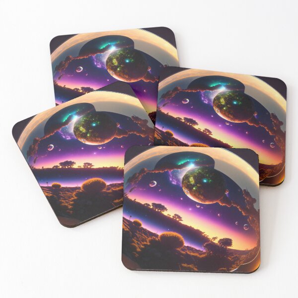 Item preview, Exoplanet Gliese 581A sureal, fictional, colorful. designed and sold by ArtCreator2023.