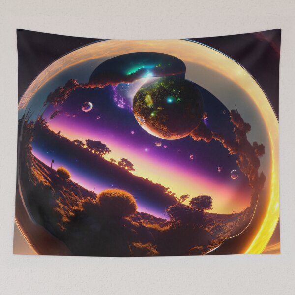 Item preview, Exoplanet Gliese 581A sureal, fictional, colorful. designed and sold by ArtCreator2023.