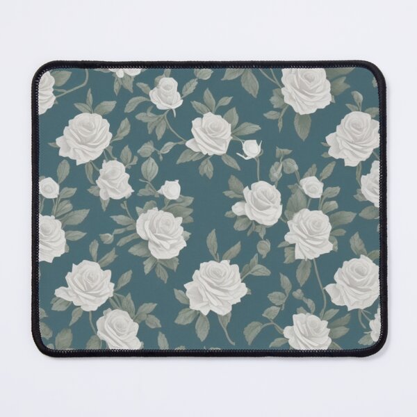 Item preview, White roses repeat pattern designed and sold by Artcolage87.
