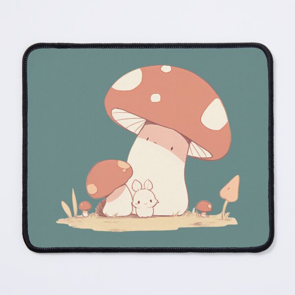 Item preview, Cute little rabbit and its mushroom friend designed and sold by Cahlie Li.