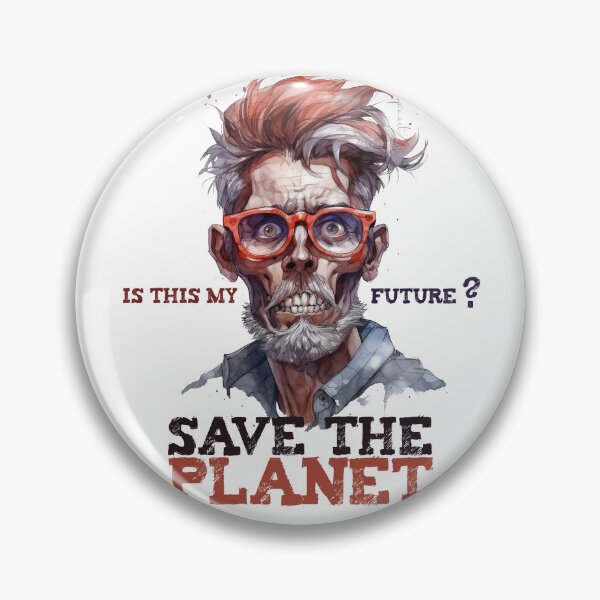 Item preview, Save the Planet 005 - Zombi-Hipster's Dark Premonition (on light colored products) designed and sold by utopio-art.
