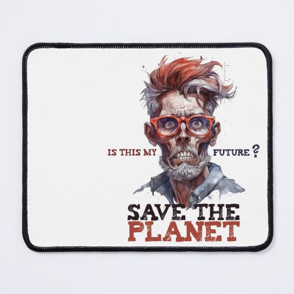 Item preview, Save the Planet 005 - Zombi-Hipster's Dark Premonition (on light colored products) designed and sold by utopio-art.