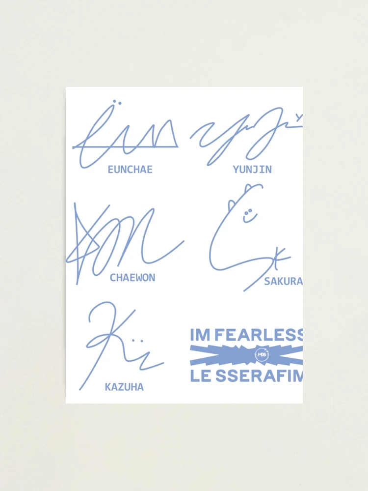 LE SSERAFIM FEARLESS 直筆サイン 直筆サイン入りLE SSERAFIM FEARLESS BLACK PETROL LE SSERAFIM