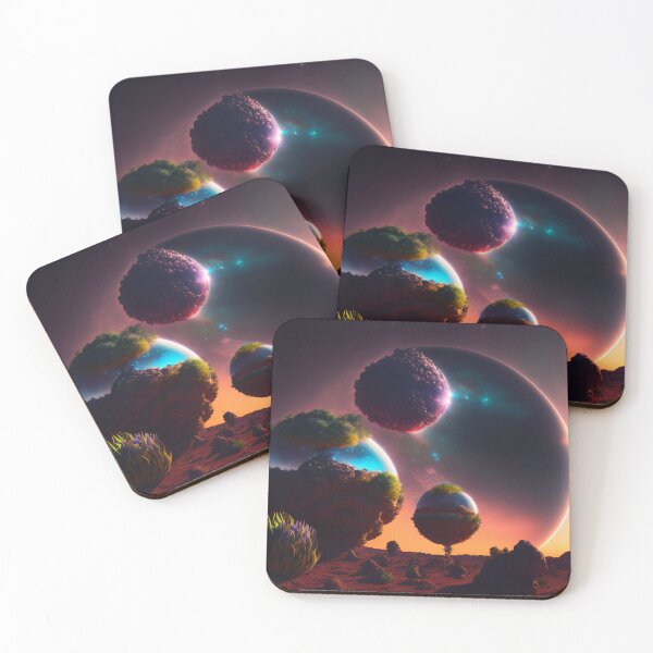 Item preview, Exoplanet Gliese 581E sureal, fictional, colorful. designed and sold by ArtCreator2023.
